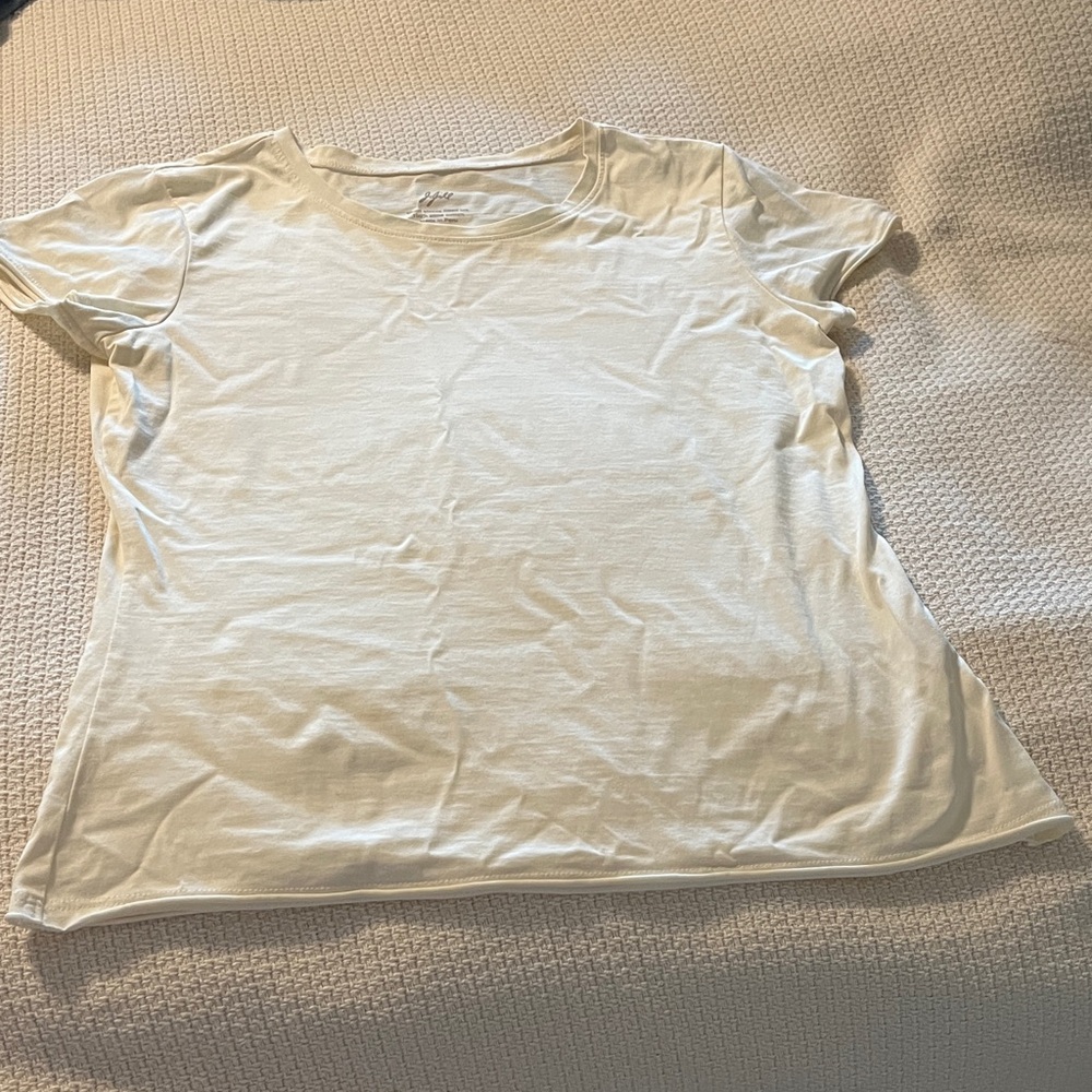 J. Jill Cream Short Sleeve Tee